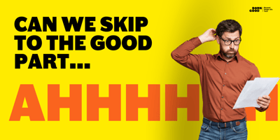 Man visibly annoyed at a long list of things to do.